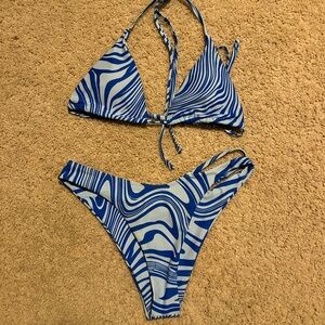 Blue Swirl Bikini Set